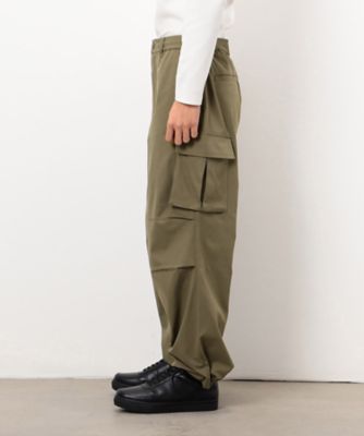 ポリエステルツイル ワイドシルエット カーゴパンツ（4756PM29