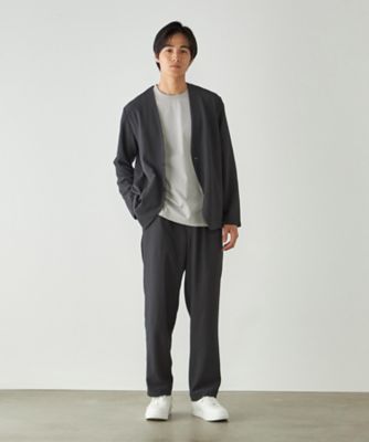 セットアップ対応】楊柳ポリエステル ワンタックワイドテーパード