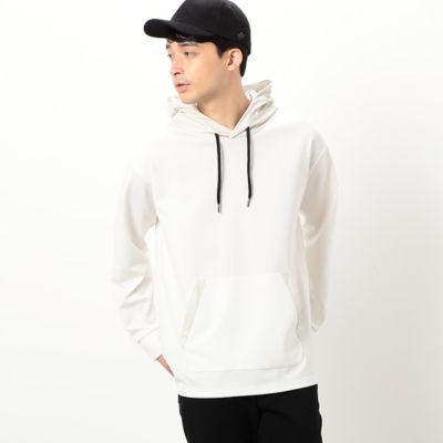 ＜COMME CA ISM (Men)＞フェイクレザー　コンビデザイン　フードＴシャツ（４７６０ＴＣ０１）