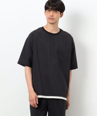 ＜COMME CA ISM (Men)＞ファンクショナル　リネンライク　布帛Ｔシャツ（４７６０ＴＧ１１）