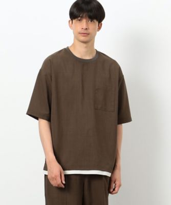 ファンクショナル　リネンライク　布帛Ｔシャツ（４７６０ＴＧ１１）
