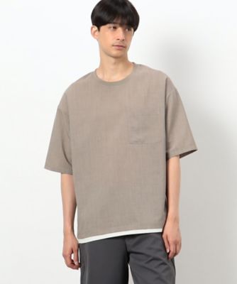 ファンクショナル　リネンライク　布帛Ｔシャツ（４７６０ＴＧ１１）