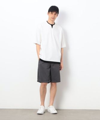 フェイクレイヤード　キーネックＴシャツ（４７６０ＴＧ１２）