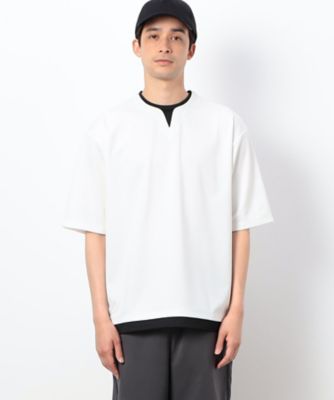フェイクレイヤード　キーネックＴシャツ（４７６０ＴＧ１２）