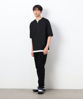 フェイクレイヤード　キーネックＴシャツ（４７６０ＴＧ１２）