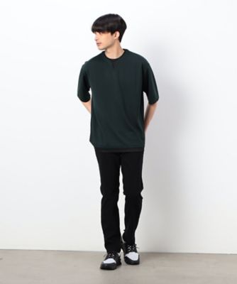 フェイクレイヤード　キーネックＴシャツ（４７６０ＴＧ１２）