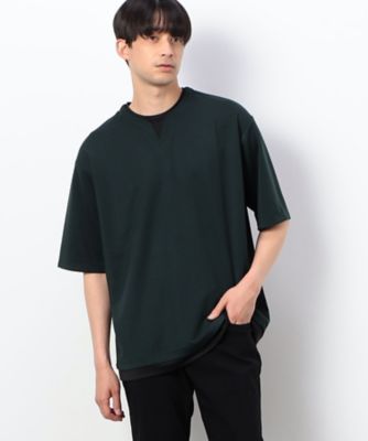 フェイクレイヤード　キーネックＴシャツ（４７６０ＴＧ１２）