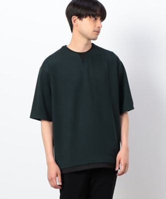 フェイクレイヤード　キーネックＴシャツ（４７６０ＴＧ１２）