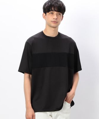 ケーブル柄ジャカード　コンビデザインＴシャツ（４７６０ＴＧ１６）