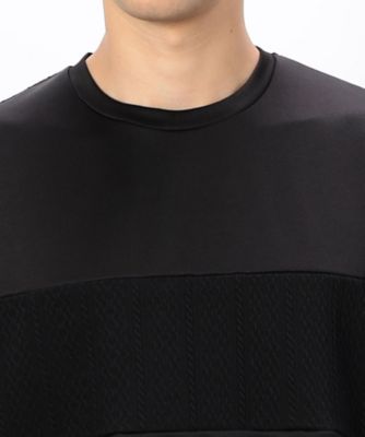 ケーブル柄ジャカード　コンビデザインＴシャツ（４７６０ＴＧ１６）