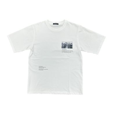 ＜COMME CA ISM (Men)＞【接触冷感機能】　Ｆｅｅｌ－Ｃｏｏｌ　フォト＆メッセージＴシャツ　「Ｃｉｔｙ」（４７６０ＴＧ５４）