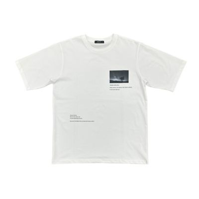 ＜COMME CA ISM (Men)＞【接触冷感機能】　Ｆｅｅｌ－Ｃｏｏｌ　フォト＆メッセージＴシャツ　「Ｓｔａｒｒｙ　ｓｋｙ」（４７６０ＴＧ５６）