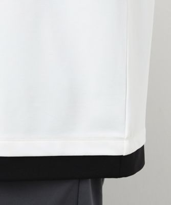 タテ畝ストレッチポンチ　フェイクレイヤード　クルーネックＴシャツ　（長袖）（４７６０ＴＩ０２）