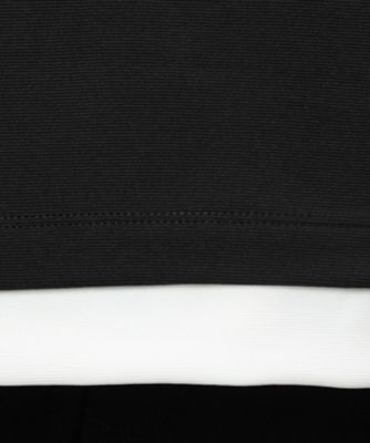 タテ畝ストレッチポンチ　フェイクレイヤード　クルーネックＴシャツ　（長袖）（４７６０ＴＩ０２）