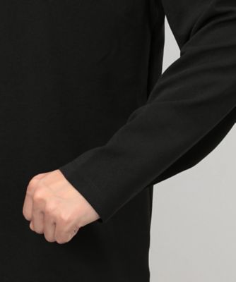 タテ畝ストレッチポンチ　　フェイクレイヤード　キーネックＴシャツ（長袖）（４７６０ＴＩ０３）