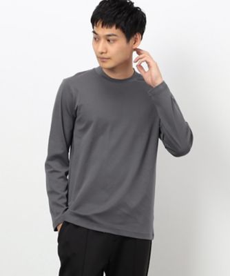 COMME CA ISM (Men)/コムサイズム コットンスムース ジャケットTシャツ (長袖)(4760TI07) グレー トップス【三越伊勢丹/公式】
