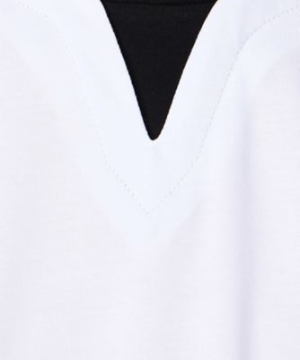 ７分袖　フェイクレイヤード　キーネックＴシャツ（４７６０ＴＩ１２）