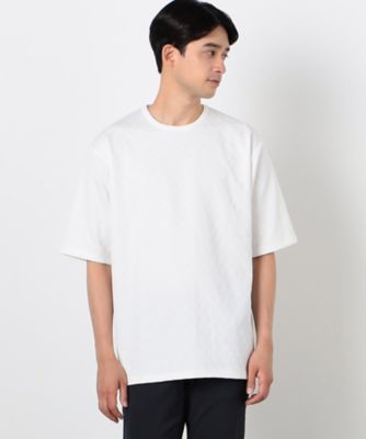 ＜COMME CA ISM (Men)＞リンクスジャージ　市松デザインＴシャツ（半袖）（４７６０ＴＩ１８）