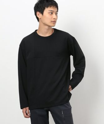 ジャカードコンビ パッチワーク デザインTシャツ（長袖 