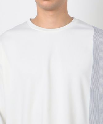 ストライプ　コンビ　デザイン　Ｔシャツ（半袖）（４７６０ＴＩ４２）
