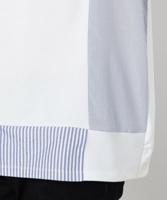 ストライプ　コンビ　デザイン　Ｔシャツ（半袖）（４７６０ＴＩ４２）