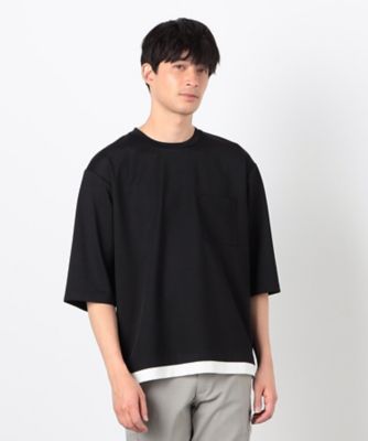 tricot COMME des GARCONS レイヤードTシャツ 七分袖 フェイクレイヤード クルーネックTシャツ