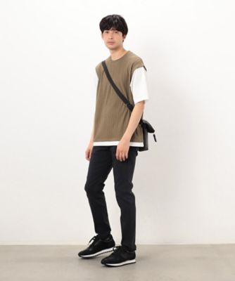 ケーブル柄　ベスト　フェイクレイヤードＴシャツ（４７６０ＴＫ１０）