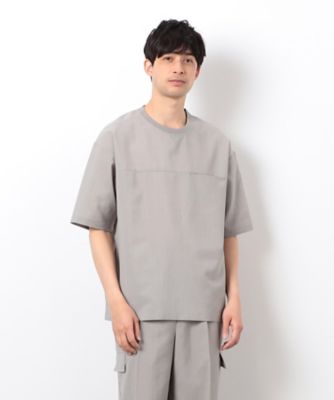 【セットアップ対応】リネンライク　ポリエステル　布帛Ｔシャツ（４７６０ＴＫ１１）