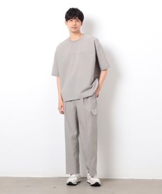 【セットアップ対応】リネンライク　ポリエステル　布帛Ｔシャツ（４７６０ＴＫ１１）