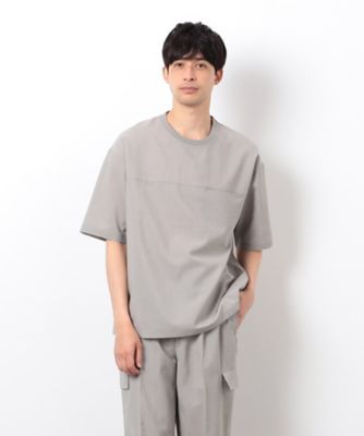 【セットアップ対応】リネンライク　ポリエステル　布帛Ｔシャツ（４７６０ＴＫ１１）