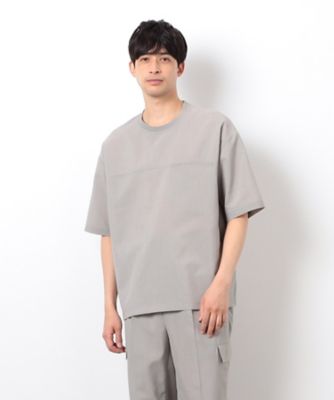 【セットアップ対応】リネンライク　ポリエステル　布帛Ｔシャツ（４７６０ＴＫ１１）