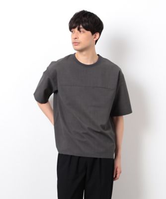 【セットアップ対応】リネンライク　ポリエステル　布帛Ｔシャツ（４７６０ＴＫ１１）