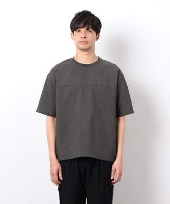 【セットアップ対応】リネンライク　ポリエステル　布帛Ｔシャツ（４７６０ＴＫ１１）