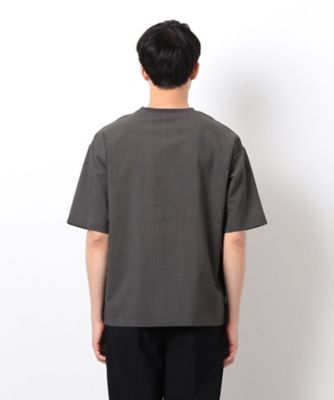 【セットアップ対応】リネンライク　ポリエステル　布帛Ｔシャツ（４７６０ＴＫ１１）