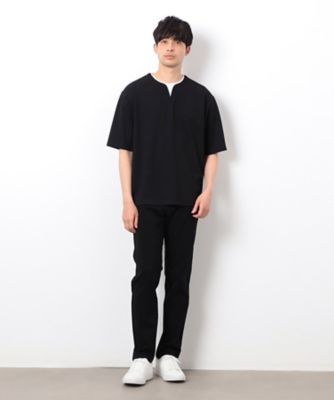 半袖　フェイクレイヤード　キーネックＴシャツ（４７６０ＴＫ１２）