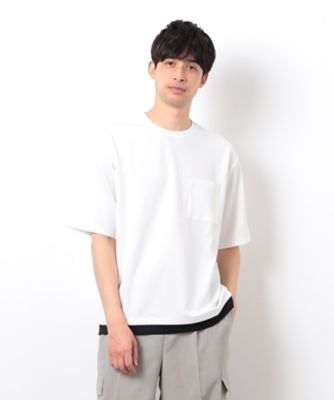 COMME CA ISM (Men)/コムサイズム 半袖 フェイクレイヤード クルーネックTシャツ(4760TK13)