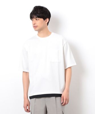 半袖　フェイクレイヤード　クルーネックＴシャツ（４７６０ＴＫ１３）