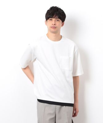 半袖　フェイクレイヤード　クルーネックＴシャツ（４７６０ＴＫ１３）