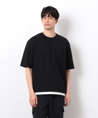 半袖　フェイクレイヤード　クルーネックＴシャツ（４７６０ＴＫ１３）