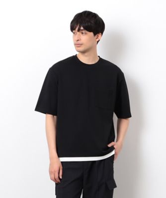 半袖　フェイクレイヤード　クルーネックＴシャツ（４７６０ＴＫ１３）