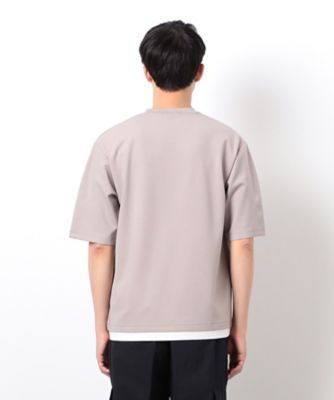 半袖　フェイクレイヤード　クルーネックＴシャツ（４７６０ＴＫ１３）