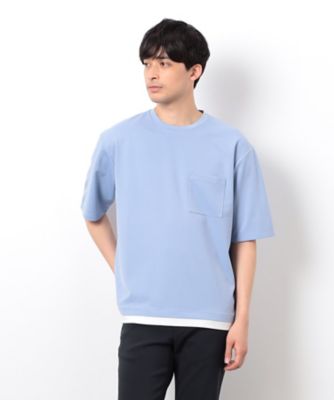半袖　フェイクレイヤード　クルーネックＴシャツ（４７６０ＴＫ１３）