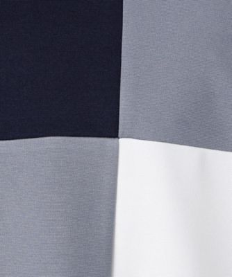 七分袖　カラーブロック　パッチワークＴシャツ（４７６０ＴＫ２４）