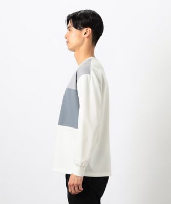 カラーブロック パッチワーク クルーネックTシャツ（4760TK26