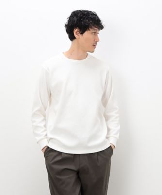 COMME CA ISM (Men)/コムサイズム モールジャカードTシャツ(4760TM05) シロ トップス【三越伊勢丹/公式】