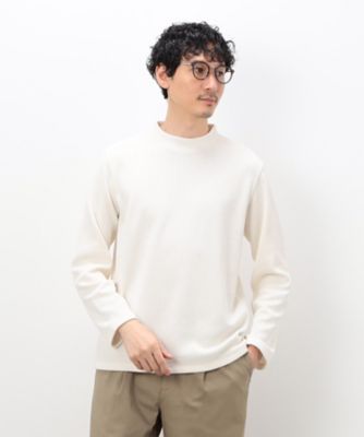 COMME CA ISM (Men)/コムサイズム モールジャカードハイネックTシャツ(4760TM06) シロ トップス【三越伊勢丹/公式】