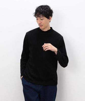 COMME CA ISM (Men)/コムサイズム モールジャカードハイネックTシャツ(4760TM06) クロ トップス【三越伊勢丹/公式】