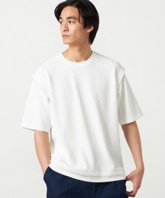 ケーブルレイヤードTシャツ（4760TO10） | COMME CA ISM (Men
