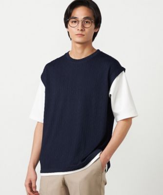 ケーブルレイヤードTシャツ（4760TO10） | COMME CA ISM (Men