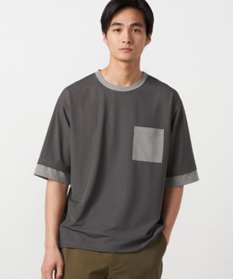 CORTIS Layered コルティス レイヤード Tシャツ Mサイズ 軽量スクエアジャカード フェイクレイヤードTシャツ